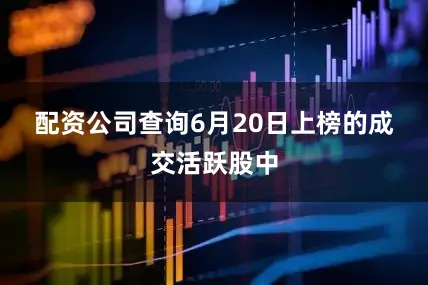 配资公司查询　　6月20日上榜的成交活跃股中