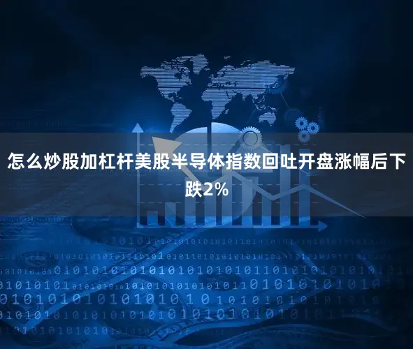 怎么炒股加杠杆美股半导体指数回吐开盘涨幅后下跌2%