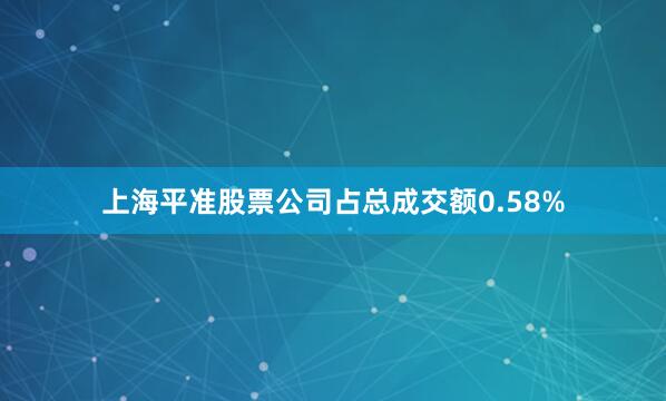 上海平准股票公司占总成交额0.58%